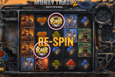 MOney train2 respin screen1 マネートレイン2の特徴1:How to play リスピン機能?1