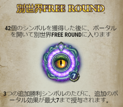 Tome of madness FS トーム・オブ・マッドネスのWhat is フリースピン(別世界FREEWORLD)?1
